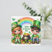 Happy St Patrick's Day Holiday Kaart (Staand voorkant)