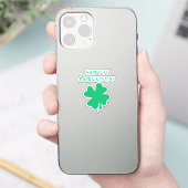 Happy St Patrick's Day Ierse Shamrock Leaf 2024 Sticker (Telefoon)