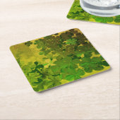 Happy St.Patrick's Day, ierse shamrocks Kartonnen Onderzetters (Schuin)