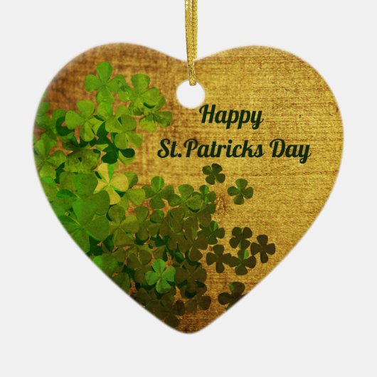 Happy St.Patrick's Day, ierse shamrocks Keramisch Ornament (Voorkant)