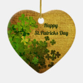 Happy St.Patrick's Day, ierse shamrocks Keramisch Ornament (Achterkant)