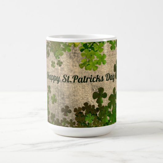 Happy St.Patrick's Day, ierse shamrocks Koffiemok (Center)