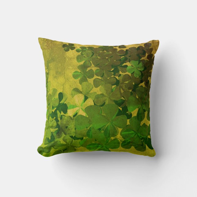 Happy St.Patrick's Day, ierse shamrocks Kussen (Voorkant)