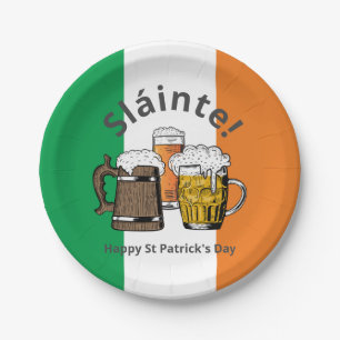 Happy St Patricks Day Ierse vlag Papieren Bordje