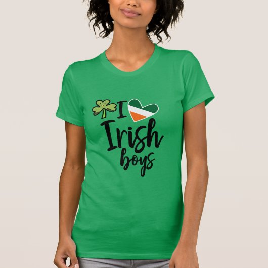 Happy St. Patrick's Day Ik hou van de Ierse jongen T-shirt (Voorkant)