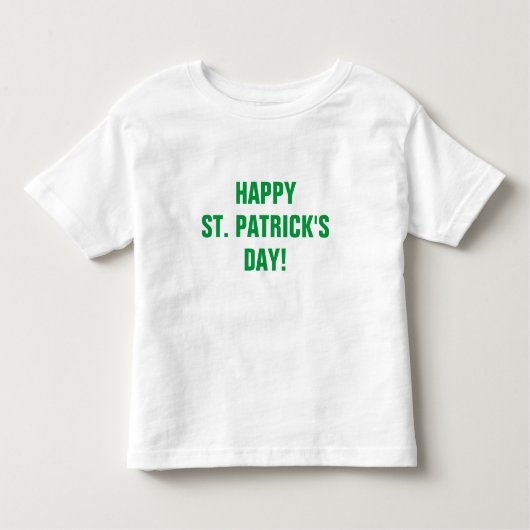 Happy St Patricks Day in Green Typografie Kinder Shirts (Voorkant)