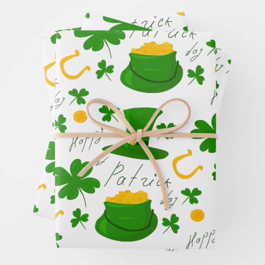 Happy st Patrick's day Inpakpapier Vel (In situ)
