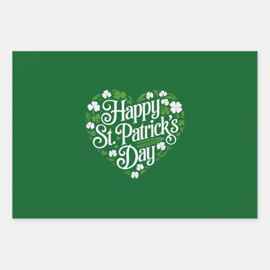 Happy St Patrick's Day Inpakpapier Vel (Voorkant)