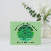 Happy St. Patrick's Day Irish 4 Leaf Clover Briefkaart (Staand voorkant)