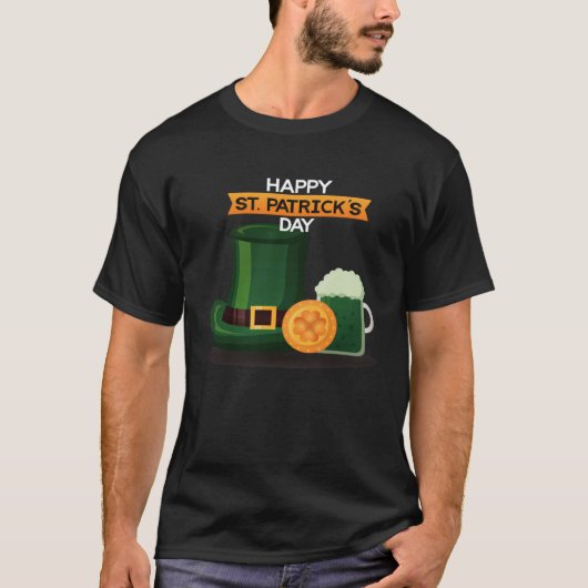 Happy St Patrick's Day Irish American Pride Lucky  T-shirt (Voorkant)