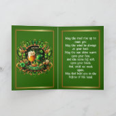 Happy St. Patrick's Day - Irish Blessing & Ornate Kaart (Binnen)