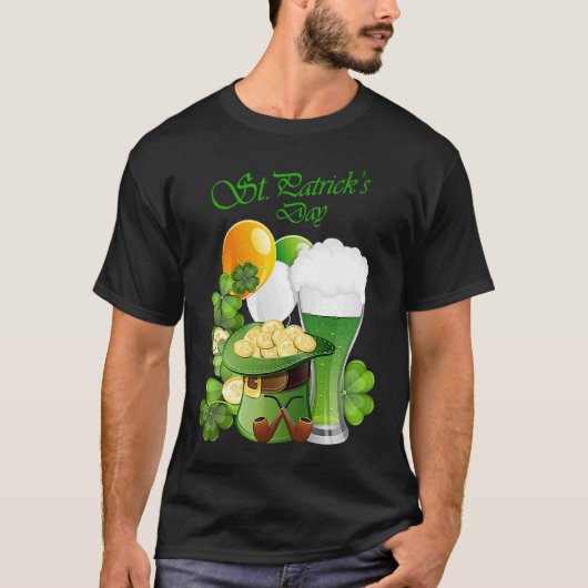 Happy St Patrick's Day Irish Drinking Team T-shirt (Voorkant)
