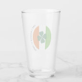 Happy St Patricks Day Irish Flag Clover Frosted Gl Glas (Achterkant)