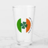 Happy St Patricks Day Irish Flag Clover Frosted Gl Glas (Voorkant)