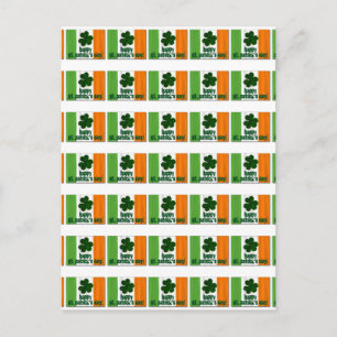 Happy St. Patrick's Day, Irish Flag Color Ireland Briefkaart