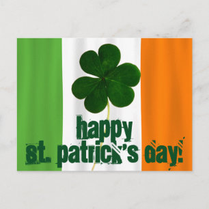 Happy St. Patrick's Day, Irish Flag Color Ireland Briefkaart