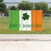 Happy St. Patrick's Day Irish Flag Shamrock Banner (Insitu)