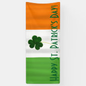 Happy St. Patrick's Day Irish Flag Shamrock Banner (Verticaal)