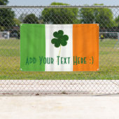 Happy St. Patrick's Day Irish Flag Shamrock Banner (Insitu)