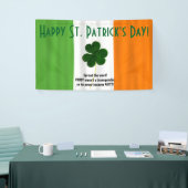 Happy St. Patrick's Day Irish Flag Shamrock Banner (Beurs)