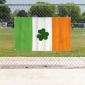 Happy St. Patrick's Day Irish Flag Shamrock Banner (Insitu)