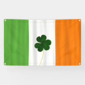 Happy St. Patrick's Day Irish Flag Shamrock Banner (Horizontaal)