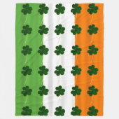 Happy St. Patrick's Day Irish Flag Shamrock Clover Fleece Deken (Voorkant)