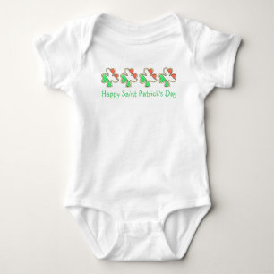 Happy St. Patrick's Day Irish Flag Shamrock Cookie Romper