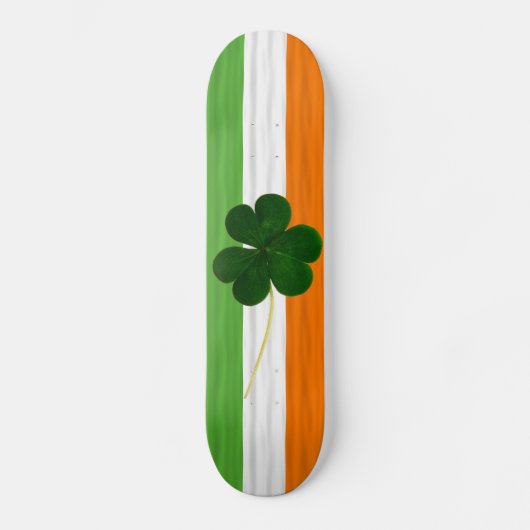Happy St. Patrick's Day Irish Flag Shamrock Paddy Persoonlijk Skateboard (Voorkant)