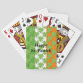 Happy St. Patrick's Day Irish Flag Shamrock Paddy Pokerkaarten (Achterkant)