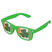 Happy St. Patrick's Day Irish Flag Shamrock Paddy Retro Zonnebril (Gekanteld)