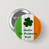 Happy St. Patrick's Day Irish Flag Shamrock Paddy Ronde Button 5,7 Cm (Voorkant /achterkant)