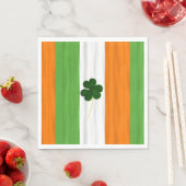 Happy St. Patrick's Day Irish Flag Shamrock Paddy Servet (Insitu)