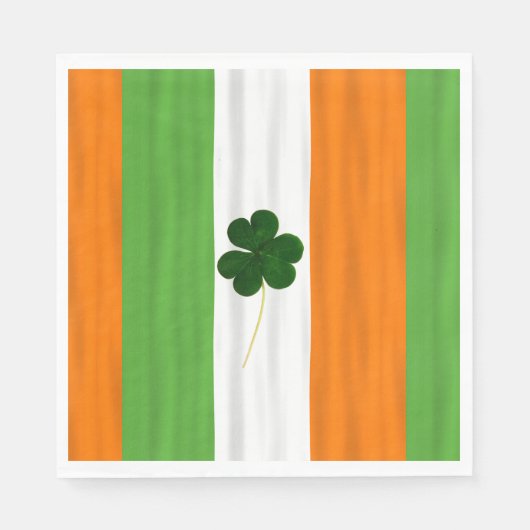 Happy St. Patrick's Day Irish Flag Shamrock Paddy Servet (Voorkant)