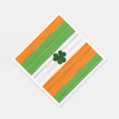 Happy St. Patrick's Day Irish Flag Shamrock Paddy Servet (Hoek)