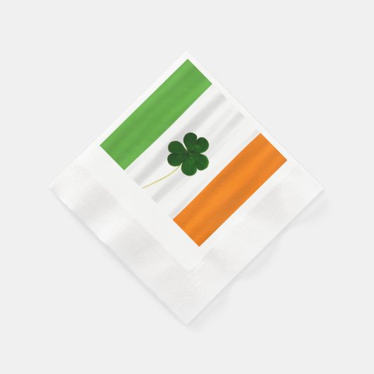 Happy St. Patrick's Day Irish Flag Shamrock Paddy Servet (Hoek)