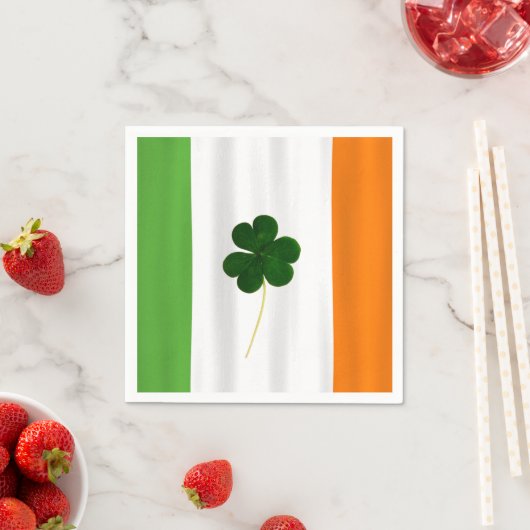 Happy St. Patrick's Day Irish Flag Shamrock Paddy Servetten (Insitu)