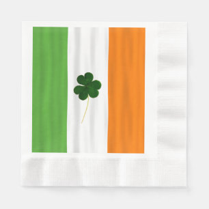 Happy St. Patrick's Day Irish Flag Shamrock Paddy Servetten