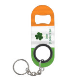 Happy St. Patrick's Day Irish Flag Shamrock Paddy Sleutelhanger Flessenopener (Voorkant)