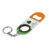 Happy St. Patrick's Day Irish Flag Shamrock Paddy Sleutelhanger Flessenopener (Voorkant Gekanteld)
