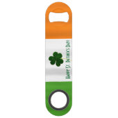Happy St. Patrick's Day Irish Flag Shamrock Paddy Speed Flessenopener (Achterkant)