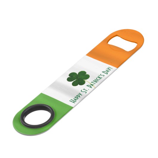 Happy St. Patrick's Day Irish Flag Shamrock Paddy Speed Flessenopener (Achterkant Gekanteld)