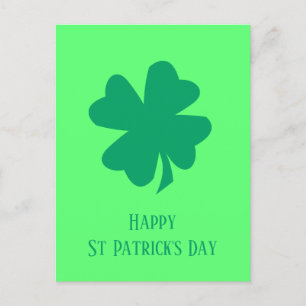 Happy St Patrick's Day Irish Green Shamrock 2025 Briefkaart