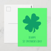 Happy St Patrick's Day Irish Green Shamrock 2025 Briefkaart (Voorkant / Achterkant)