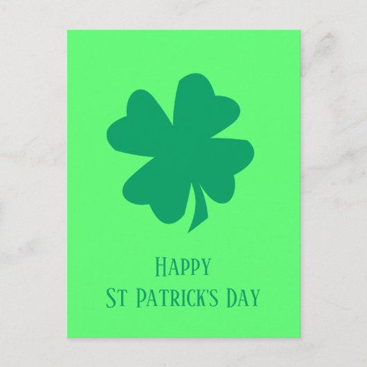 Happy St Patrick's Day Irish Green Shamrock 2025 Briefkaart (Voorkant)