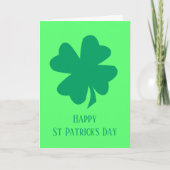 Happy St Patrick's Day Irish Green Shamrock 2025 Kaart (Voorkant)