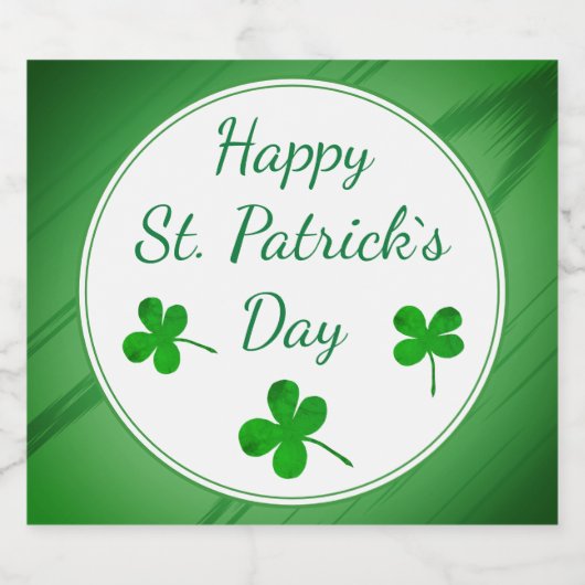 Happy St. Patrick's Day Irish Green Shamrock Bier Etiket (Enkel label)