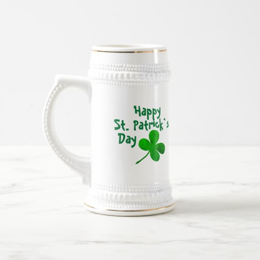 Happy St. Patrick's Day Irish Green Shamrock Bierpul (Links)