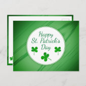 Happy St. Patrick's Day Irish Green Shamrock Briefkaart (Voorkant / Achterkant)
