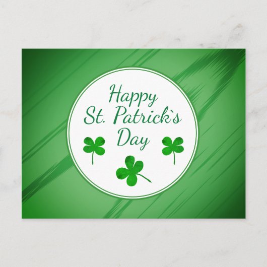 Happy St. Patrick's Day Irish Green Shamrock Briefkaart (Voorkant)
